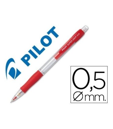 PORTAMINAS PILOT SUPERGRIP H185 ROJO - TRAZO 0 5mm - MINA HB