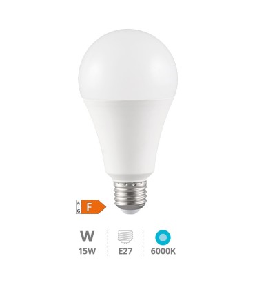 BOMBILLA LED ESTANDAR GSC A60 E27 15W LUZ BLANCA 6000K 1.574 LUMENES