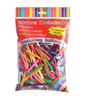 BOLSA DE 100 GLOBOS DE MODELISMO COLORES SURTIDOS CP BALLOONS