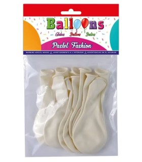 BOLSA DE 10 GLOBOS COLOR BLANCO CP BALLOONS