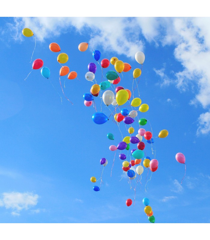 BOLSA DE 10 GLOBOS COLOR AZUL MEDIO CP BALLOONS