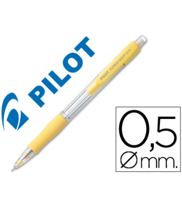 PORTAMINAS PILOT SUPERGRIP H185 AMARILLO - TRAZO 0 5mm - MINA HB