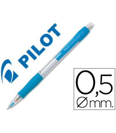 PORTAMINAS PILOT SUPERGRIP H185 AZUL CLARO - TRAZO 0 5mm - MINA HB