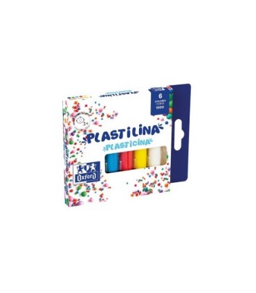 PLASTILINA OXFORD BARRA 6 UNIDADES COLORES SURTIDOS 100GR