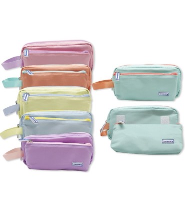 PORTATODO SOFT PASTEL DOBLE COMPARTIMENTO CON ASA BISMARK