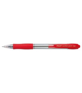 BOLIGRAFO BOLA RETRACTIL PILOT SUPERGRIP ROJO - PUNTA REDONDA 1 0mm - TRAZO 0 27mm