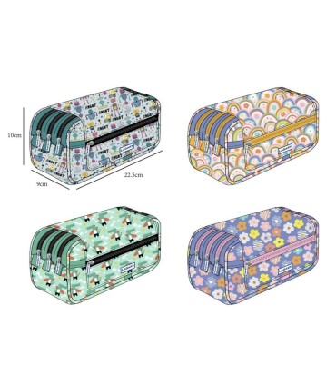 PORTATODO 4 CREMALLERAS CON SOLAPA SCHOOL BISMARK