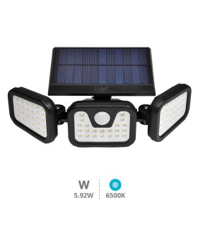 APLIQUE LED SOLAR ORIENTABLE SILTALA GSC NEGRO 5 92W LUZ BLANCA 6500K 650 LUMENES - IP44