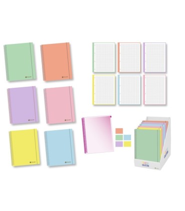 CUADERNO PASTEL SOFT A4, 120H  90 GRS  MICROPERF  GOLDEN
