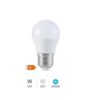 BOMBILLA LED GSC ESFERICA G45 E27 5W LUZ BLANCA 6000K 470 LUMENES