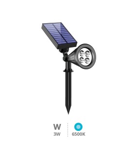 ESTACA SOLAR LED ALEZU GSC 3W LUZ BLANCA 6500K 250 LUMENES - REGULABLE - IP67