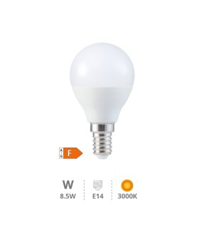 BOMBILLA LED GSC ESFERICA G45 E14 8 5W LUZ CALIDA 3000K 806 LUMENES