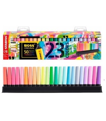 ROTULADOR STABILO BOSS FLUORESCENTE 70 ESTUCHE 23 COLORES SURTIDOS