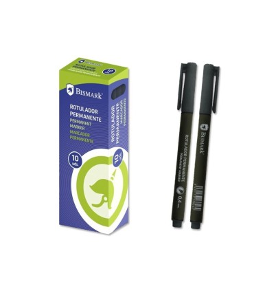 ROTULADOR PERMANENTE PUNTA S 0 4MM NEGRO BISMARK