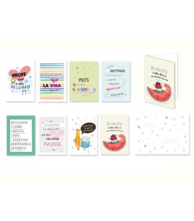 TARJETA JUMBO PROFESORES 21x30cm CON SOBRE BISMARK