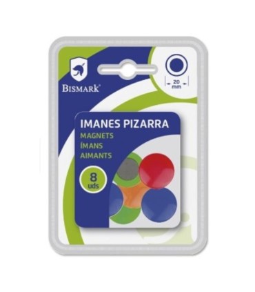 BLISTER IMANES PIZARRA 20MM 8 UNIDADES BISMARK