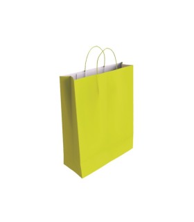 BOLSA PAPEL CELULOSA PISTACHO L 32X14X40CM 90GR BISMARK
