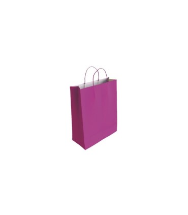 BOLSA PAPEL CELULOSA FUCSIA XS 18X8X24 90GR BISMARK