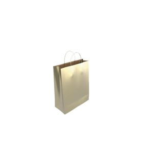 BOLSA PAPEL KRAFT ORO XS 18X8X24 CM 90GR BISMARK