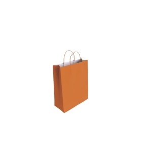 BOLSA PAPEL CELULOSA NARANJA XS 18X8X24 90GR BISMARK