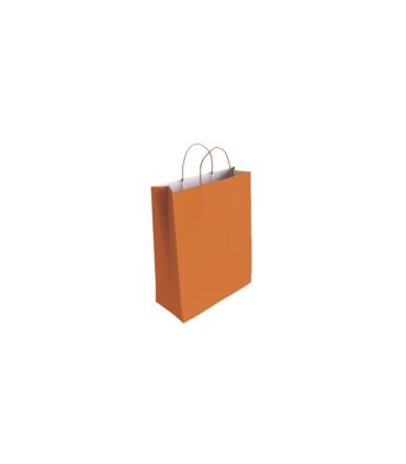 BOLSA PAPEL CELULOSA NARANJA XS 18X8X24 90GR BISMARK