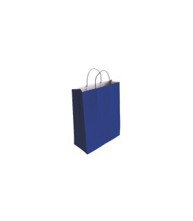 BOLSA PAPEL CELULOSA AZUL XS 18X8X24 CM 90GR BISMARK