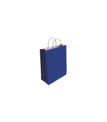 BOLSA PAPEL CELULOSA AZUL XS 18X8X24 CM 90GR BISMARK