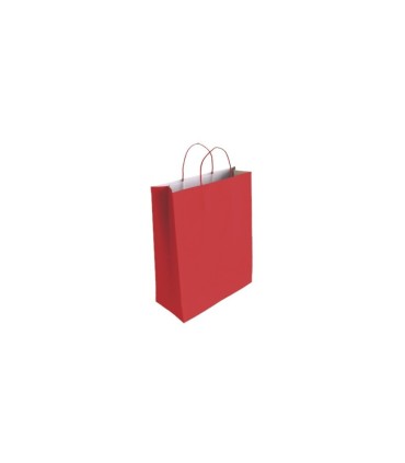 BOLSA PAPEL CELULOSA ROJO XS 18X8X24 CM 90GR BISMARK
