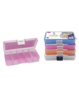 CAJA PLASTICO MULTIUSOS CON DEPARTAMENTOS 13X6 5X2