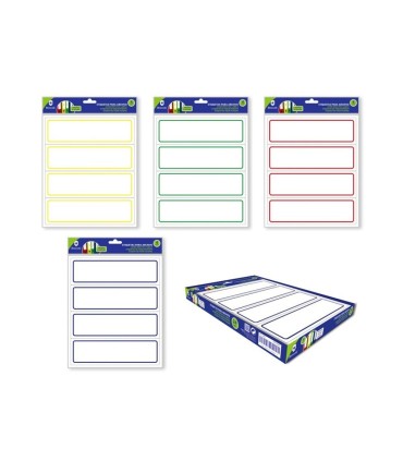 ETIQUETAS ADHESIVAS PARA ARCHIVADORES BISMARK - BLISTER 16 ETIQUETAS