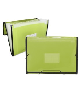 CARPETA FUELLE 13 DEPARTAMENTOS INGRAF CON GOMAS VERDE