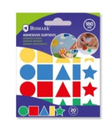 GOMETS ADHESIVOSSURTIDOS 20MM 6 HOJAS BOLSA BISMARK