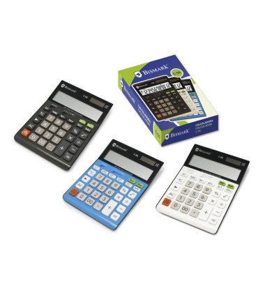 CALCULADORA BISMARK C-56 12 DIGITOS - VARIOS COLORES