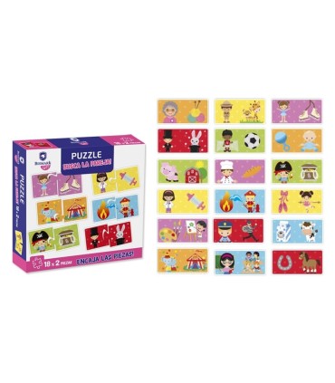 PUZZLE BUSCA LA PAREJA ANIMALES 10X3 PIEZZAS