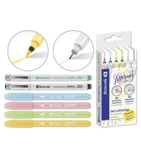SET INICIACION AL LETTERING 6 ROTULADORES PASTEL BISMARK