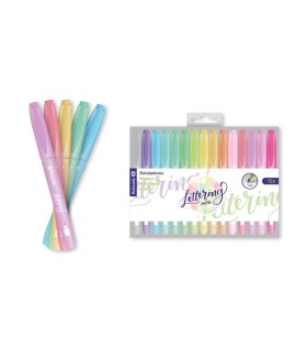 ROTULADOR PUNTA REDONDA LETTERING PASTEL 15 UNIDADES BISMARK