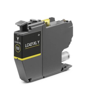 CARTUCHO BROTHER COMPATIBLE LC421XL AMARILLO LC421XLY 500 COPIAS