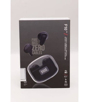 AURICULARES INALAMBRICOS PURE BASS ZERO F10 NEGROS