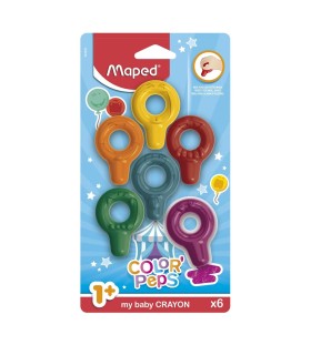 CERAS INFANTILES MAPED BABY CRAYONS MULTICOLOR PACK 6 UNIDADES