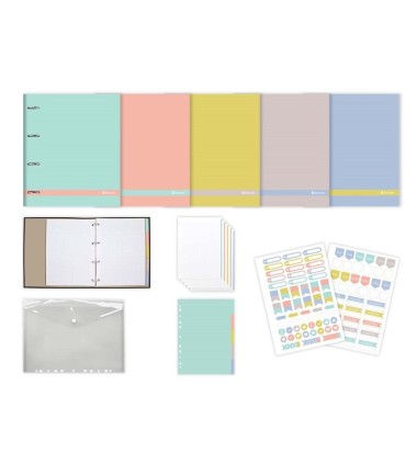 CARPEBLOCK MORANDI A4 100 HOJAS CON SOBRE Y SEPARADORES BISMARK VARIOS COLORES