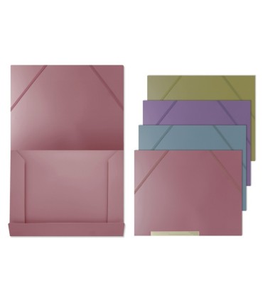 CARPETA GOMAS Y SOLAPAS A4 POLIPROPILENO COLORES METALICOS VARIOS COLORES