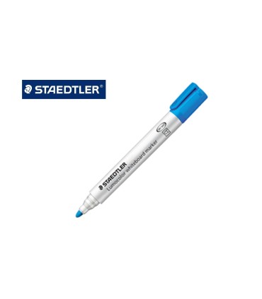 ROTULADOR STAEDTLER LUMOCOLOR PIZARRA BLANCA AZUL CLARO
