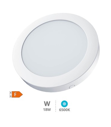 PLAFON SUPERFICIE DOWNLIGHT LED REDONDO BOGUR BLANCO 18W LUZ BLANCA 6500K 1850 LUMENES