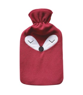 BOLSA DE AGUA CALIENTE GSC ZORRO ROJO - CAPACIDAD 2 LITROS - FUNDA DE LANA - ANTIGOTEO