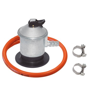 REGULADOR DE GAS GSC CON GOMA DE BUTANO 80cm + 2 ABRAZADERAS - HOMOLOGADO