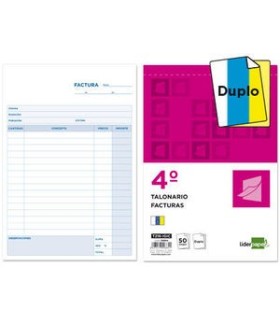 TALONARIO 8º FACTURAS DUPLICADO LIDERPAPEL