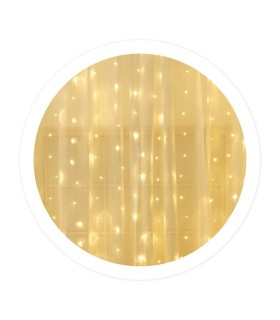 CORTINA LED LUMINOSA GSC - 8 FUNCIONES - LUZ CALIDA - 5x1 METROS - IP44 - FUNCIONA A LUZ