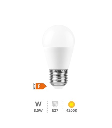 BOMBILLA LED GSC ESFERICA G45 E27 8 5W LUZ NEUTRA 4200K 806 LUMENES