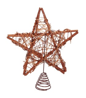 ESTRELLA DE RATAN LED GSC 25cm - LUZ CALIDA - FUNCIONA A PILAS
