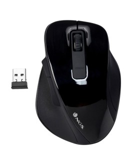 RATON INALAMBRICO NGS BOW NEGRO - 4 BOTONES - USB 1600DPI - USO DIESTRO